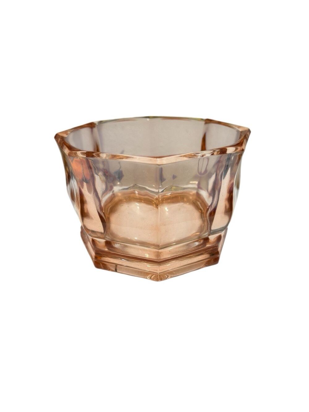 Cambridge Pink Depression Glass Octagonal Bowl Candy Dish Vintage